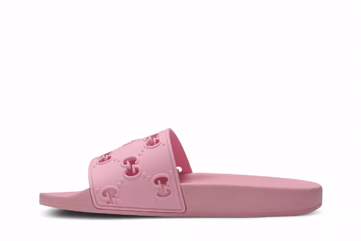Gucci Women's GG Slide Rubber Pink, view 4