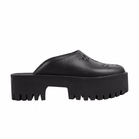 Gucci Wmns Platform Perforated G Sandal 'Black'