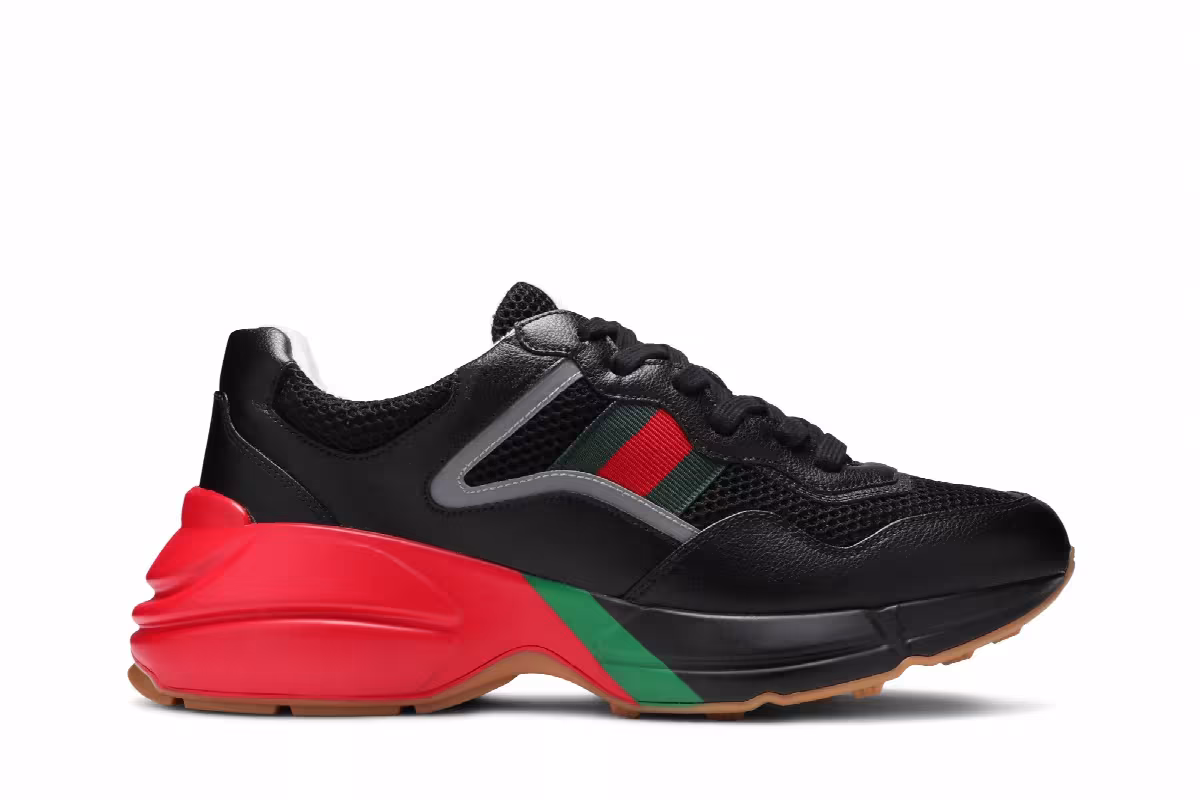Gucci Rhyton Black Red Green Reflective, view 2