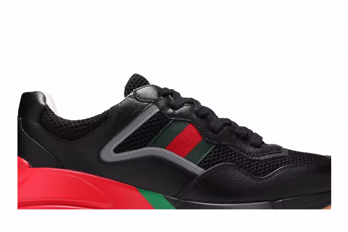 Gucci Rhyton Black Red Green Reflective, view 3