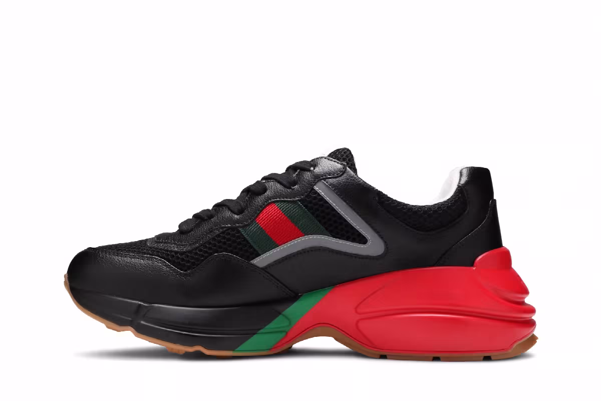 Gucci Rhyton Black Red Green Reflective, view 4