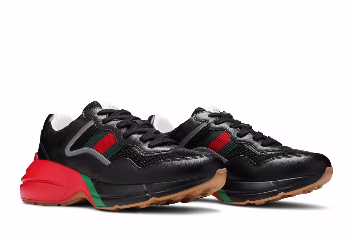 Gucci Rhyton Black Red Green Reflective, view 9