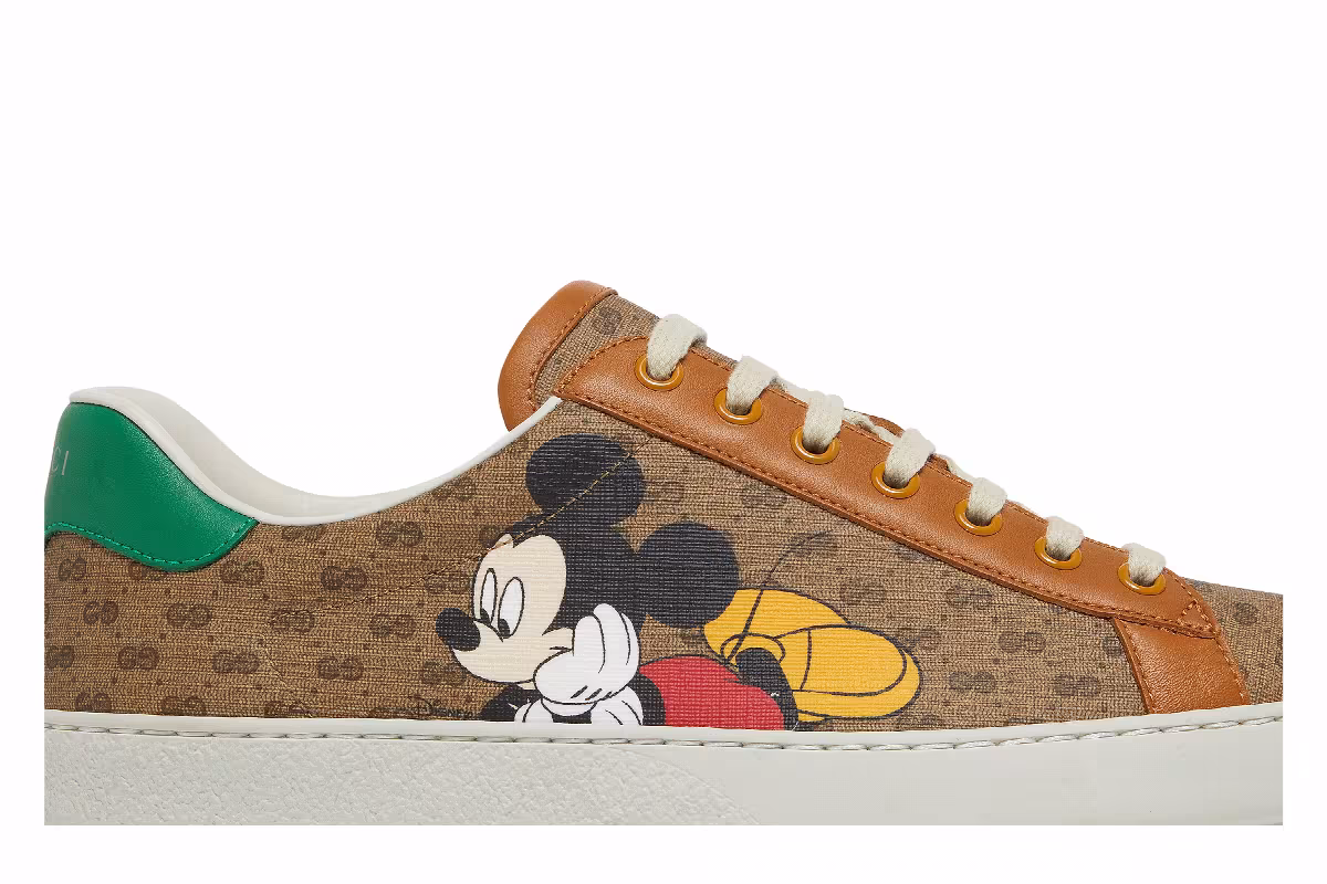 Disney x Gucci Ace Low Mickey Mouse - Beige, view 3