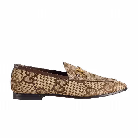 Gucci Wmns Jordaan Loafer 'Jumbo GG - Ebony Beige'