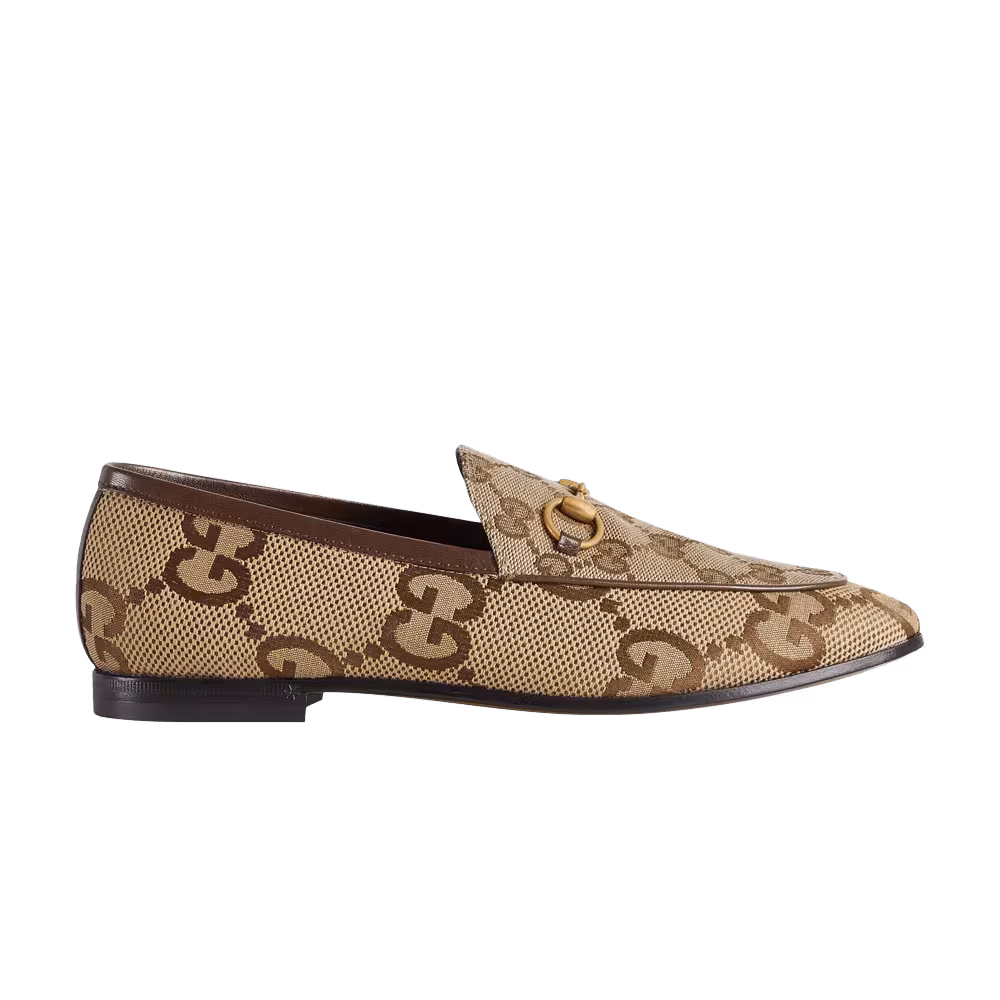 Gucci Women's Jordaan Loafer Jumbo GG - Ebony Beige
