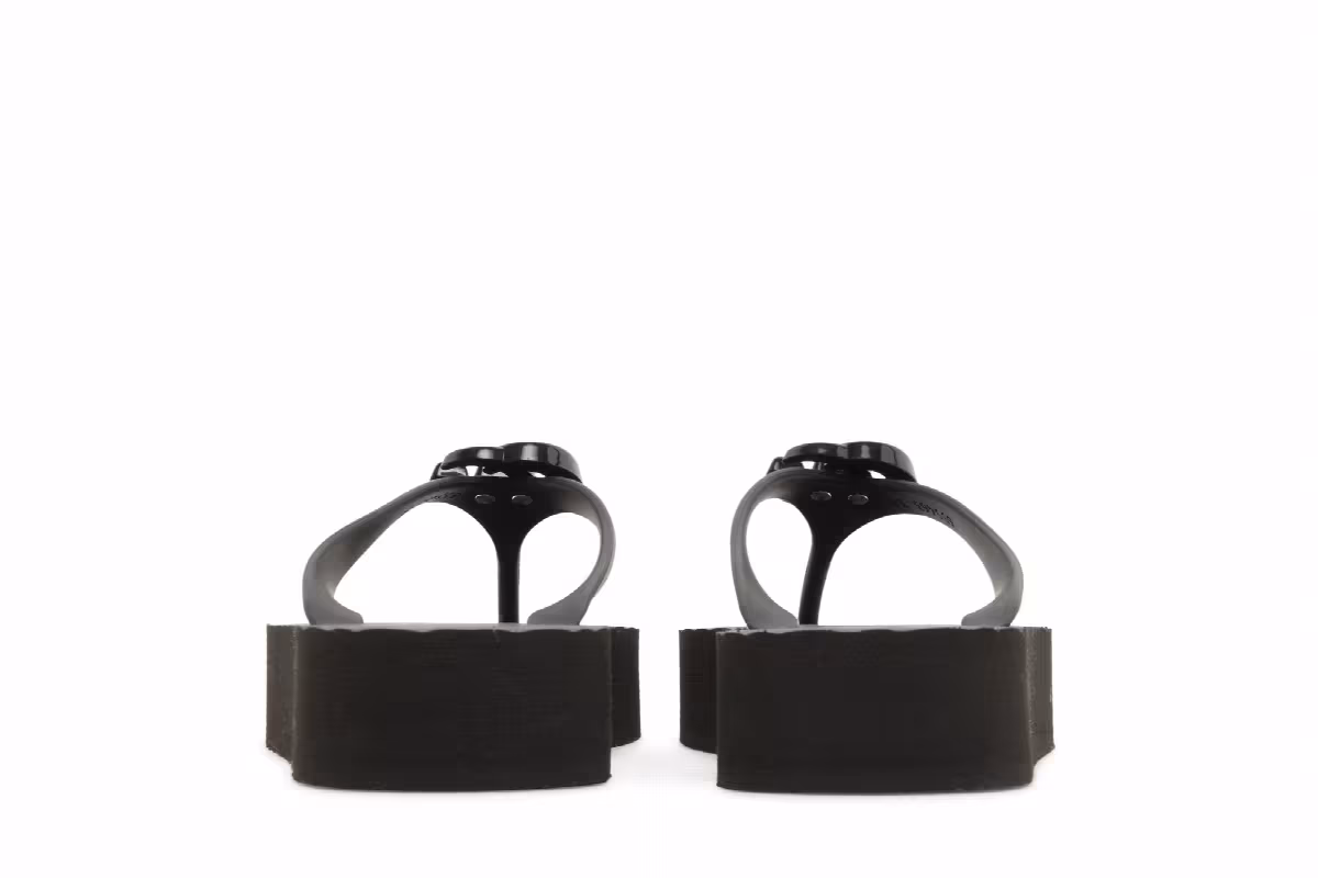 Gucci Women's Chevron Thong Sandal Black, view 7