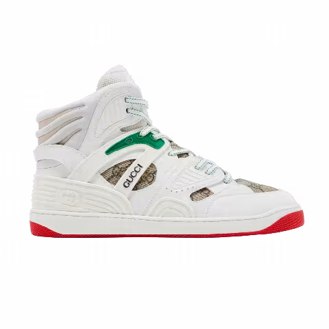 Gucci Basket High 'White Demetra Red'