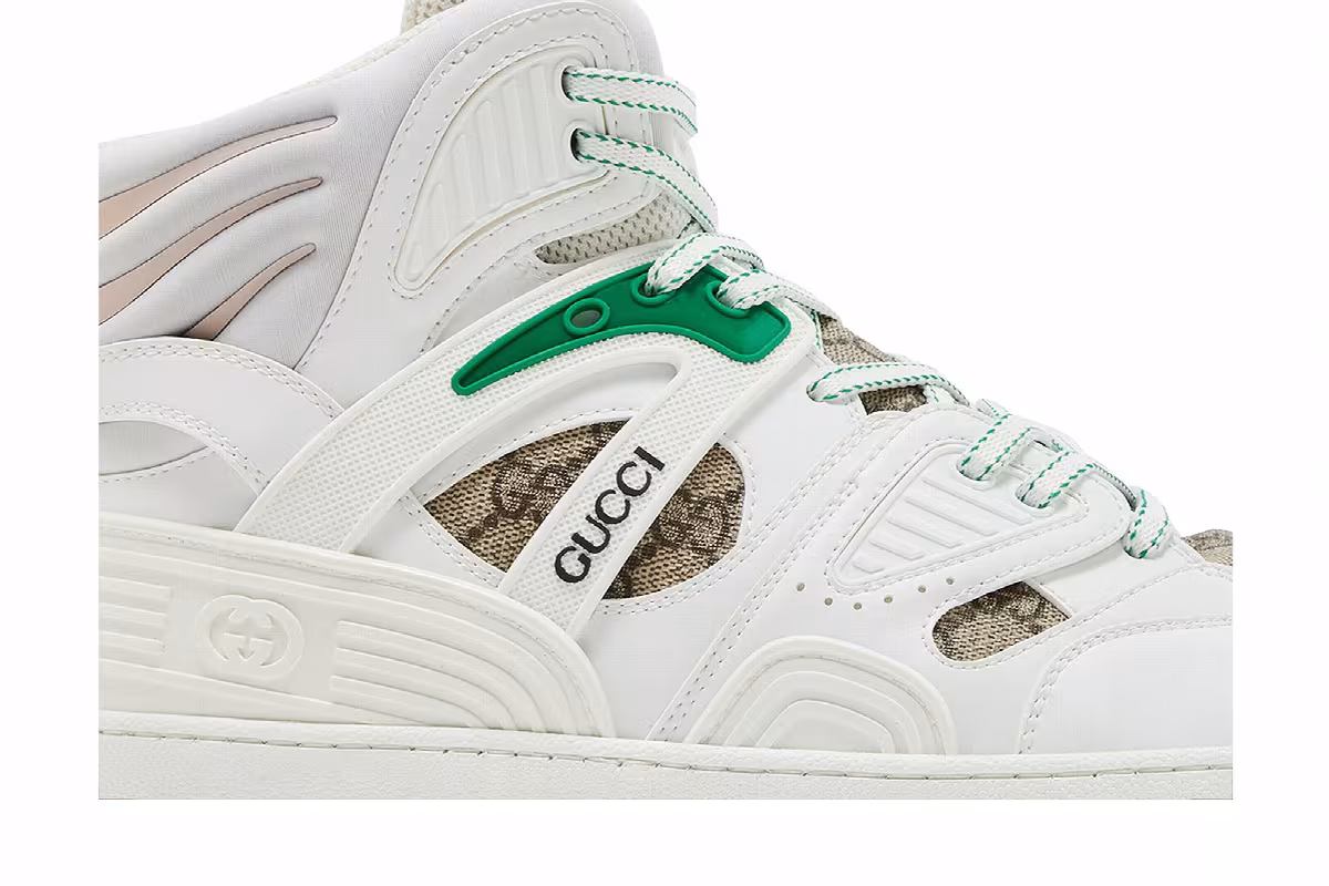 Gucci Basket High White Demetra Red, view 3