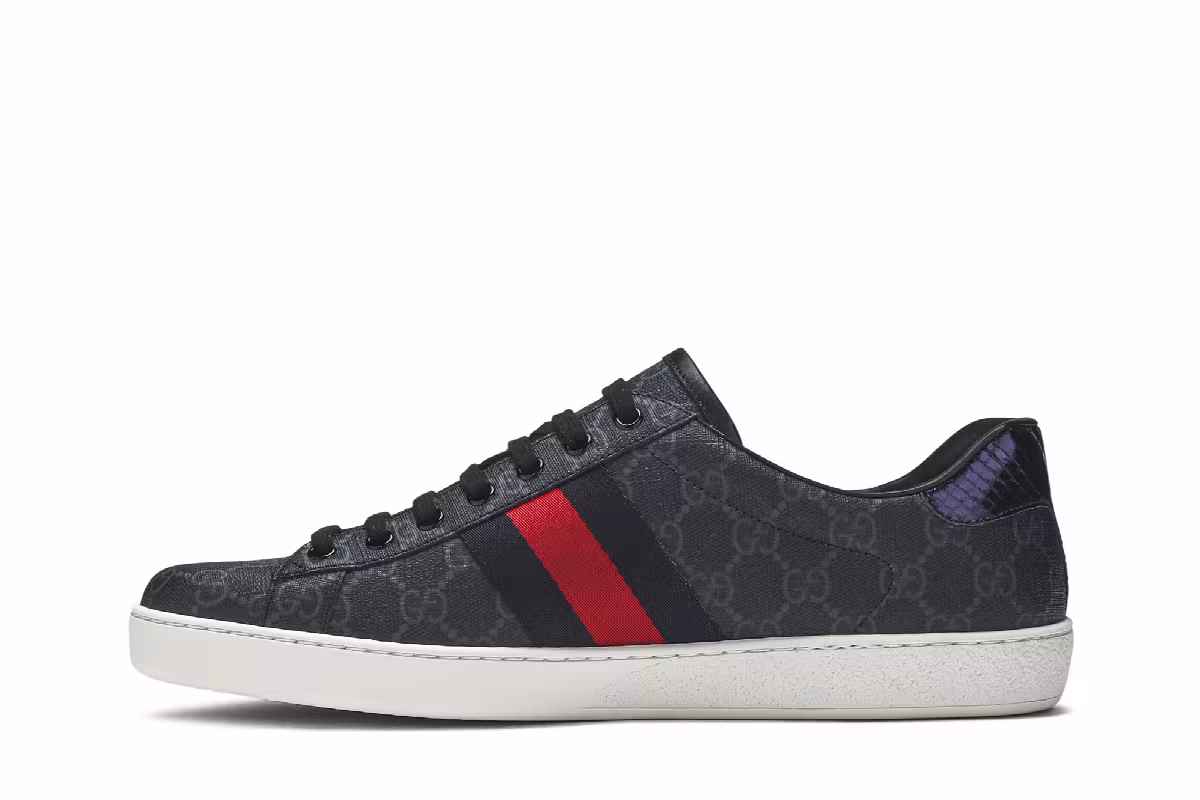 Gucci Ace GG Supreme Black Grey, view 4