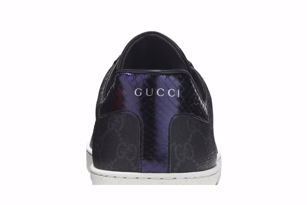 Gucci Ace GG Supreme Black Grey, view 8