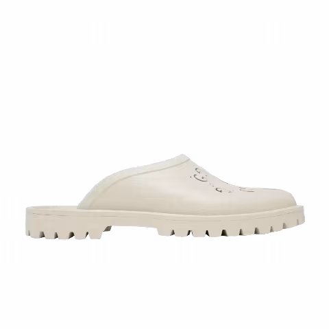 Gucci Slip On Sandal 'Cut Out Monogram - Mystic White'