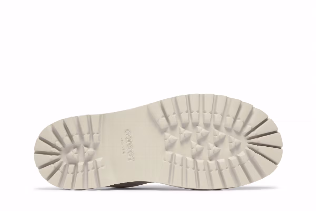 Gucci Slip On Sandal Cut Out Monogram - Mystic White, view 5
