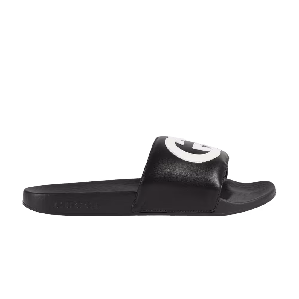 Gucci Women's Slide Interlocking G - Black White