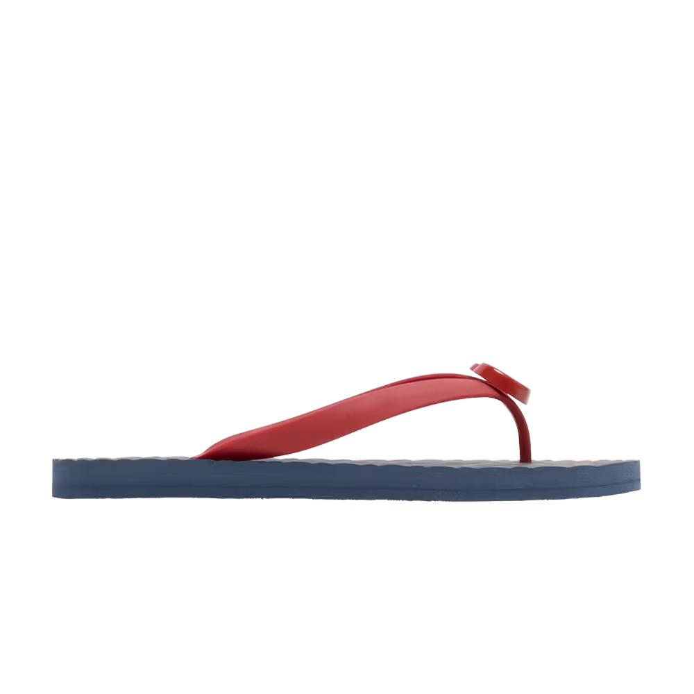 Gucci Thong Sandal Blue Chevron Red Resin