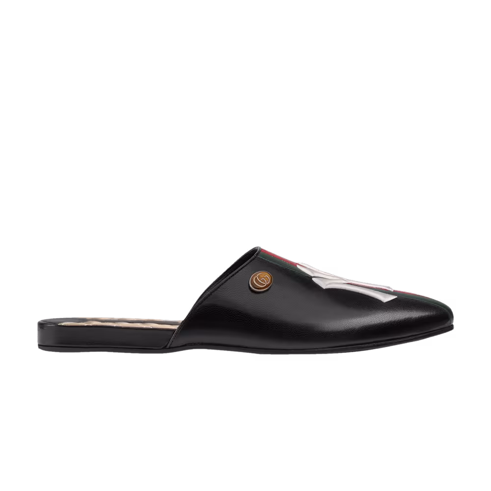 New York Yankees x Gucci Princetown Slipper Black