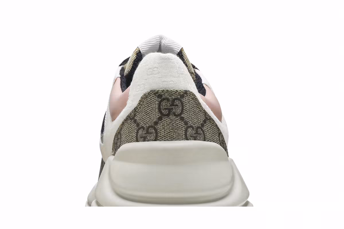 Gucci Women's GG Rhyton Beige White Pink, view 8