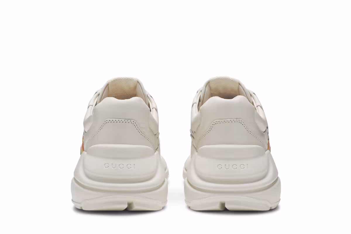Gucci Rhyton Leather Sneaker Vintage Logo, view 7