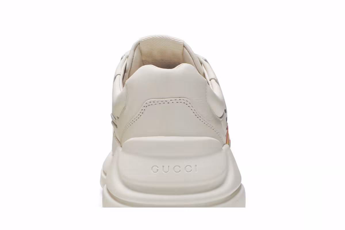 Gucci Rhyton Leather Sneaker Vintage Logo, view 8