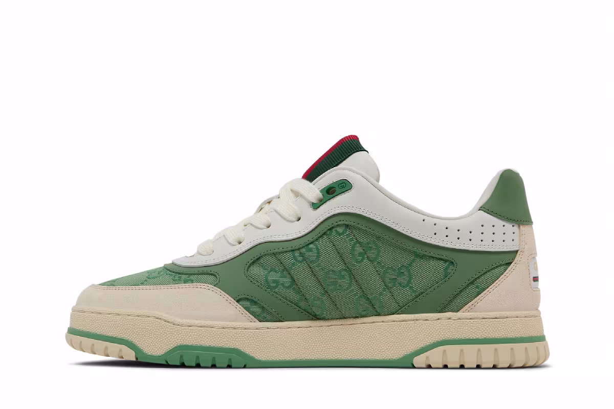 Gucci Re-Web Sneaker GG Canvas - Ivory Green, view 4