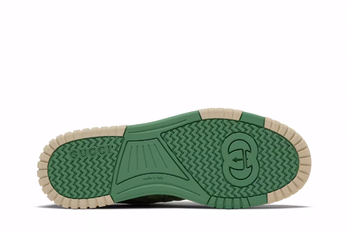 Gucci Re-Web Sneaker GG Canvas - Ivory Green, view 5