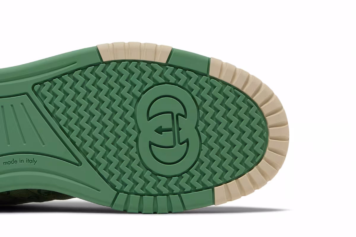 Gucci Re-Web Sneaker GG Canvas - Ivory Green, view 6
