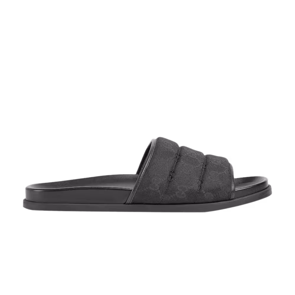 Gucci Slide Sandal GG Canvas - Black