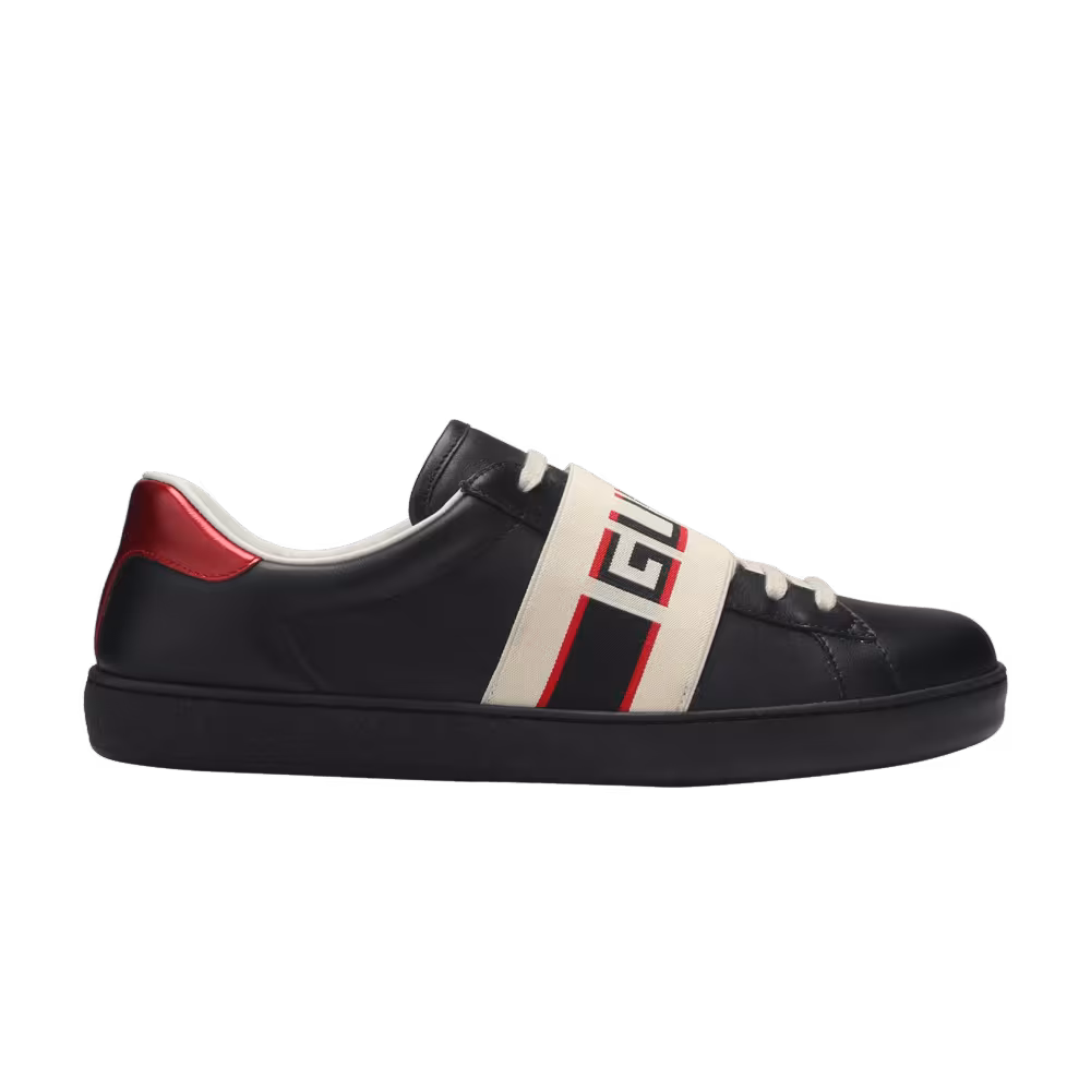 Gucci Ace Stripe Leather Black