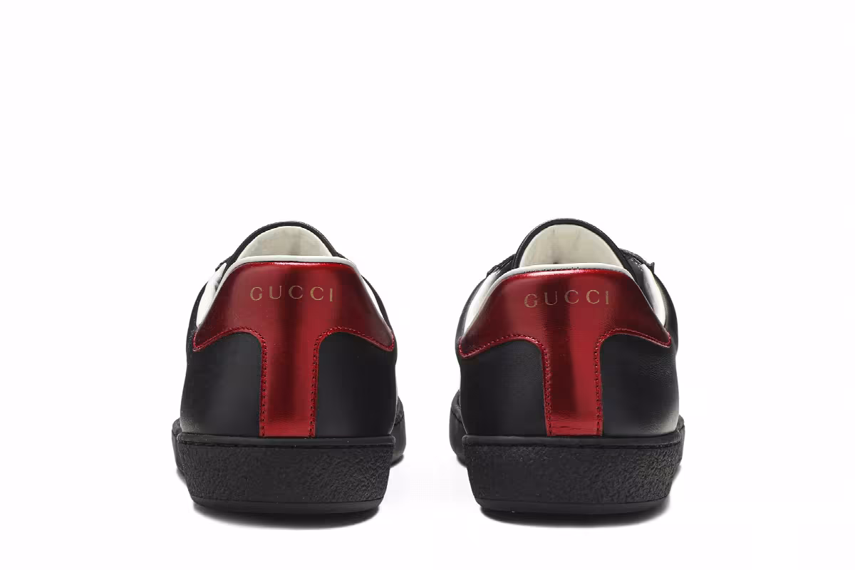 Gucci Ace Stripe Leather Black, view 7
