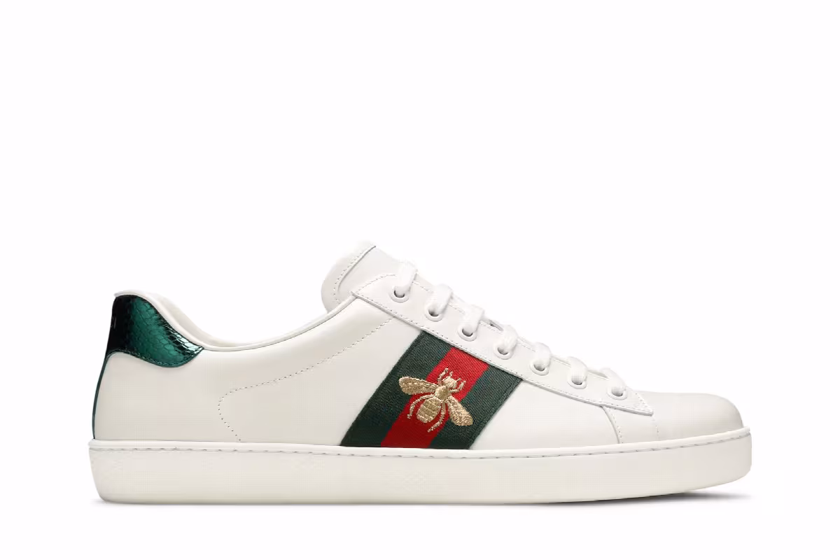 Gucci Ace Embroidered Bee, view 2