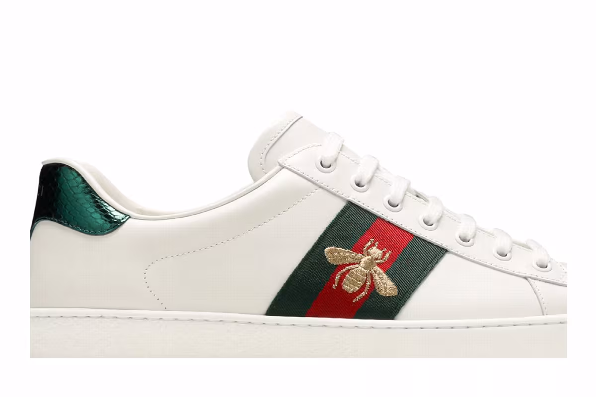 Gucci Ace Embroidered Bee, view 3