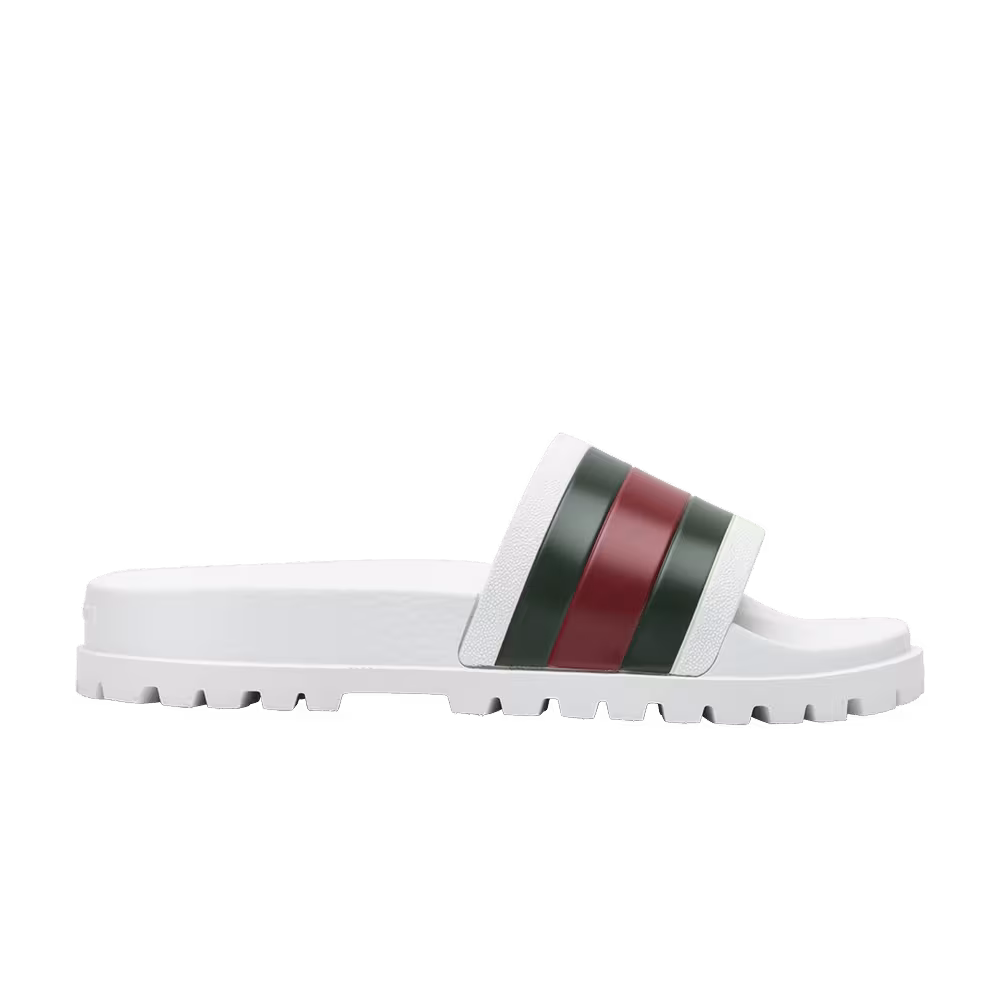 Gucci Web Slide White