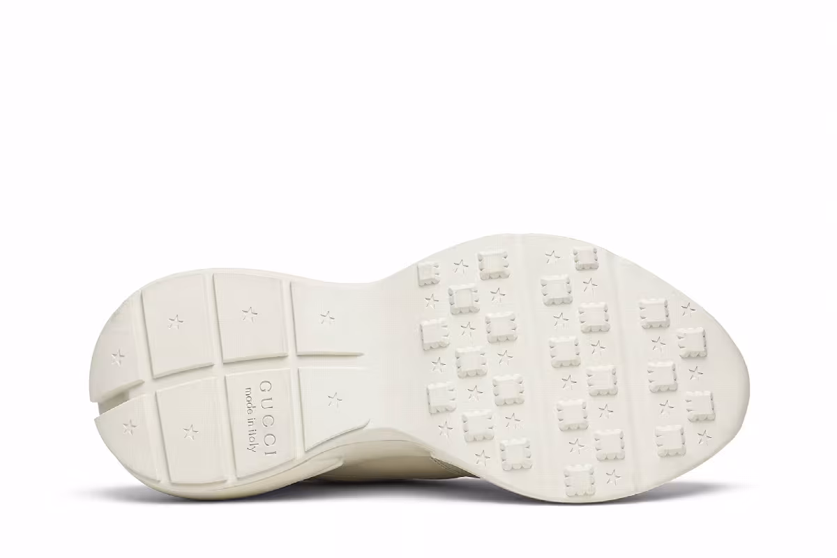 Gucci Women's Rhyton Leather Sneaker Logo, view 5