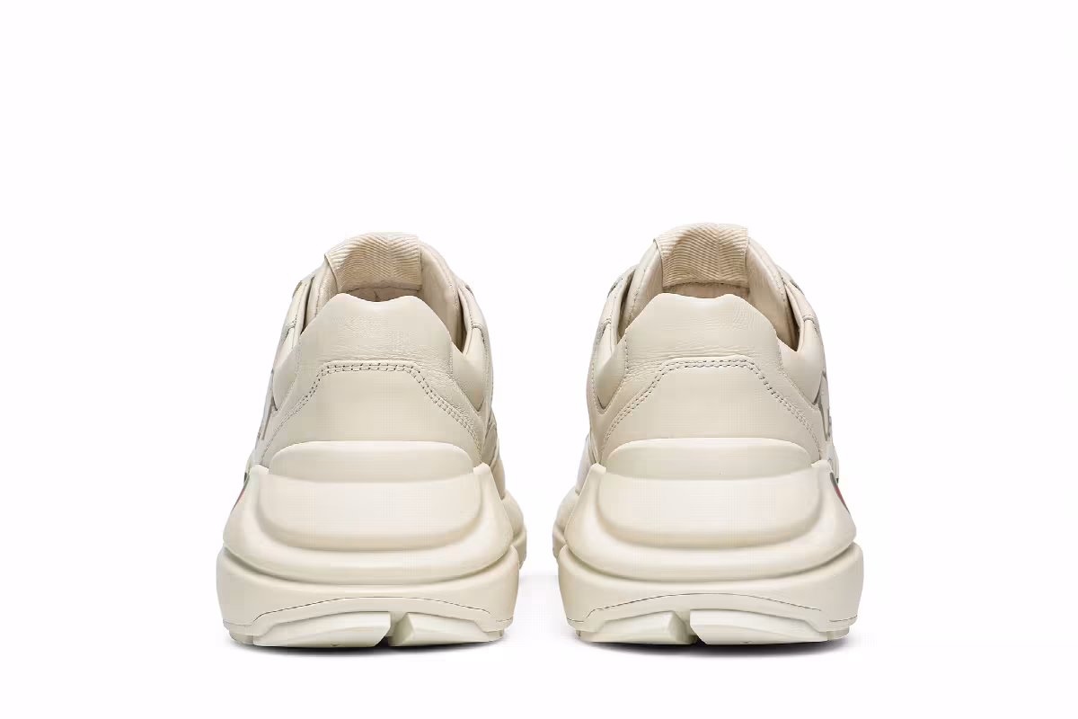 Gucci Women's Rhyton Leather Sneaker Logo, view 7