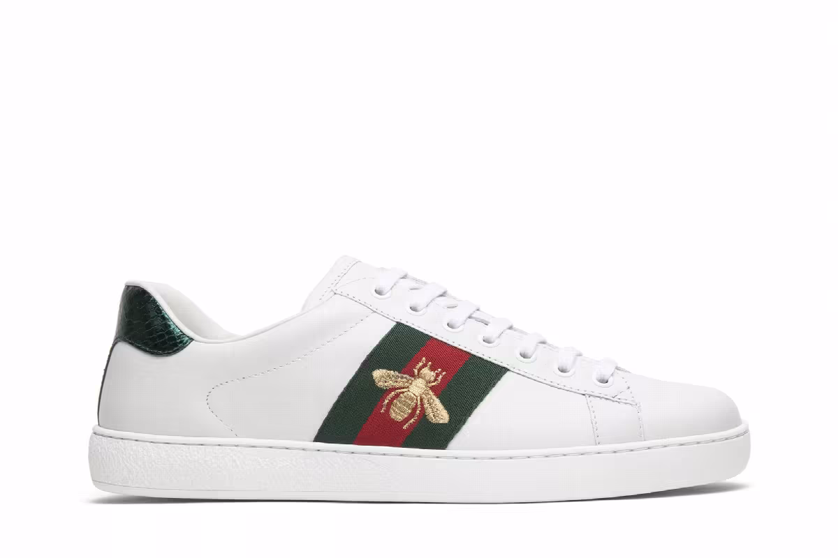 Gucci Ace Embroidered Bee, view 2
