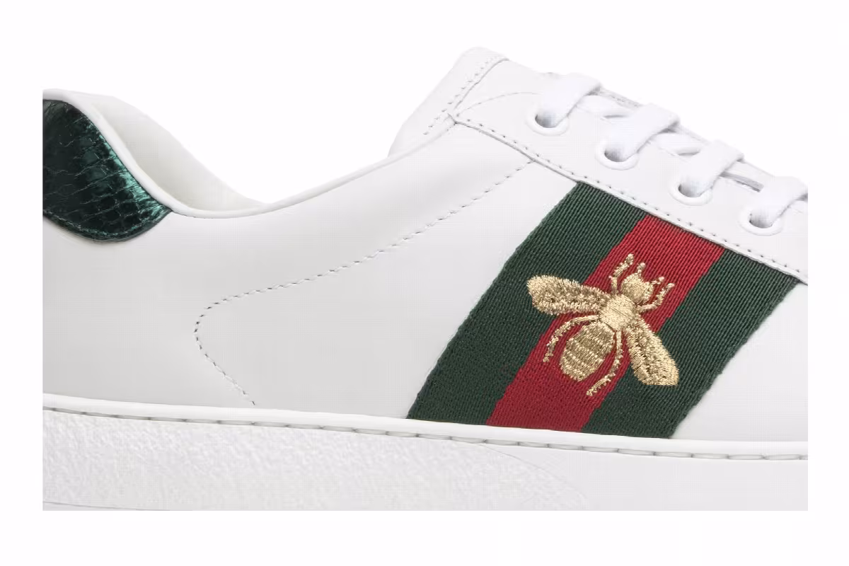 Gucci Ace Embroidered Bee, view 3