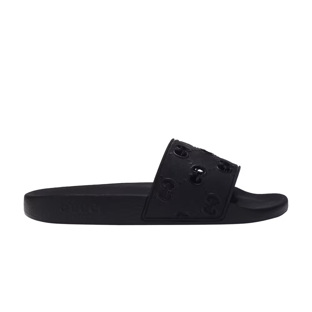 Gucci Rubber GG Slide Black