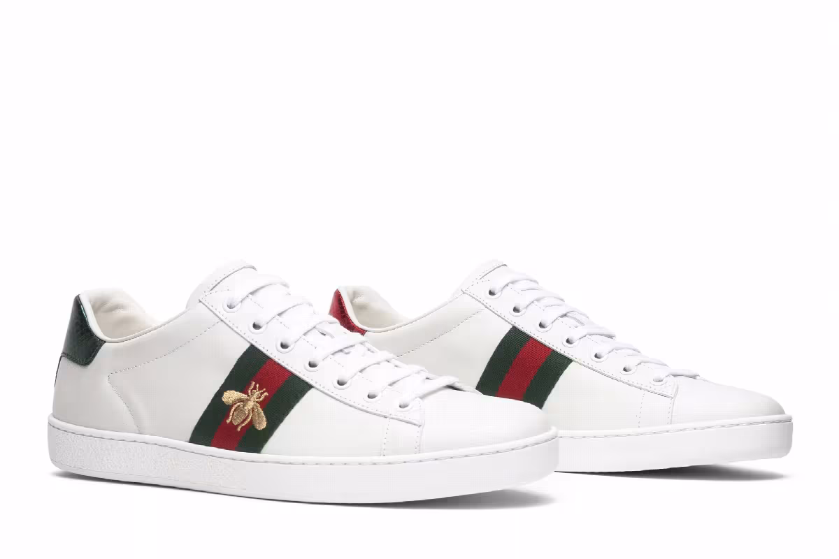 Gucci Women's Ace Embroidered Bee, view 9
