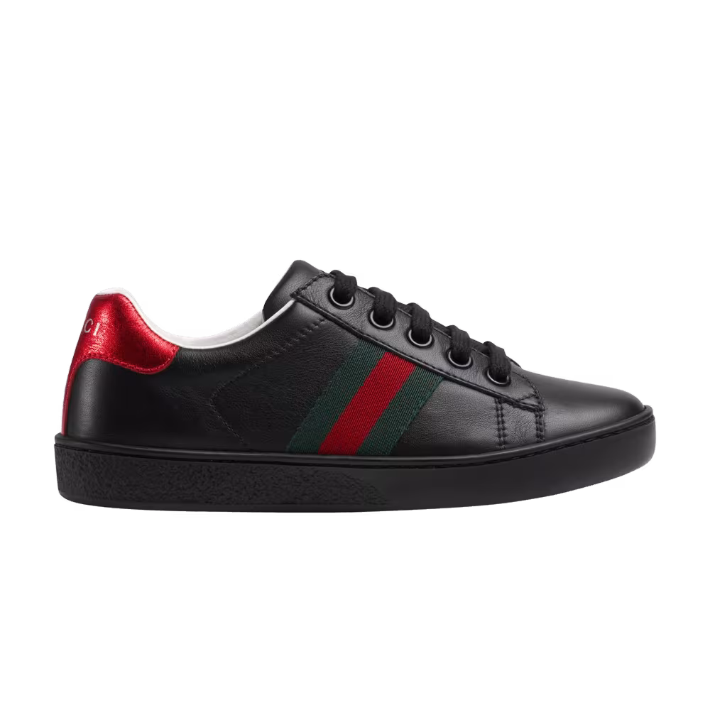 Gucci Ace Leather Kids Black