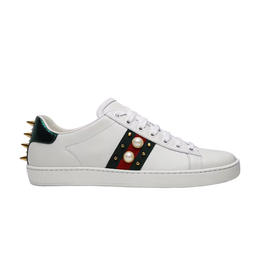 Gucci Women's Ace Studded White