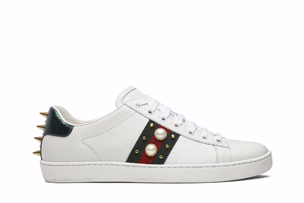 Gucci Women's Ace Studded White, view 2