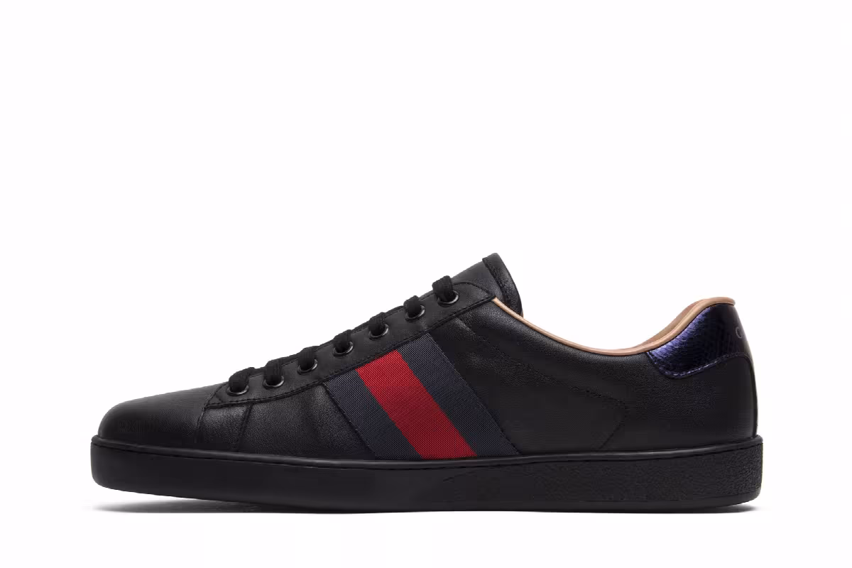 Gucci Ace Embroidered Black Bee, view 4