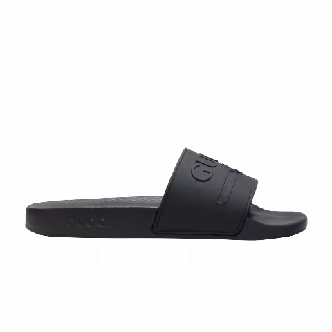 Gucci Logo Rubber Slide 'Black'