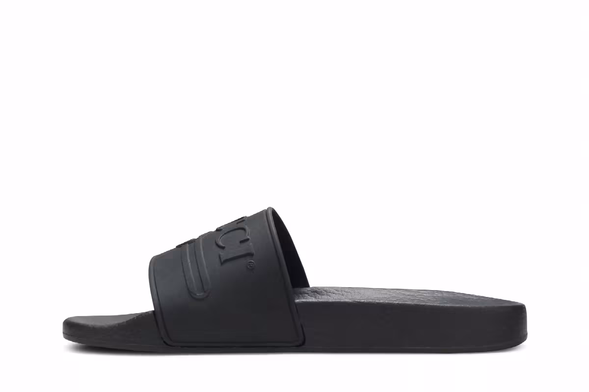 Gucci Logo Rubber Slide Black, view 4