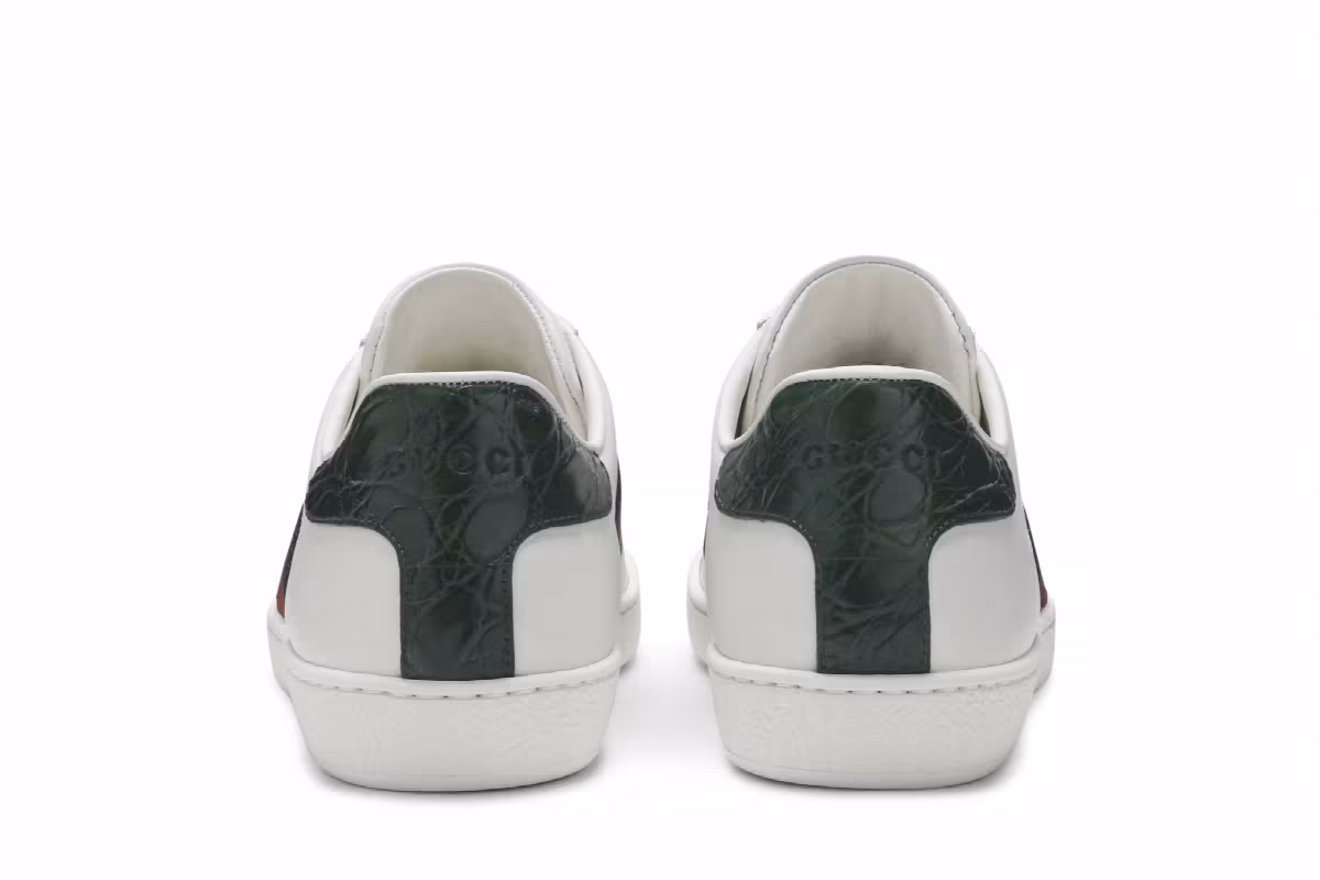 Gucci Women's Ace Green Crocodile, view 7