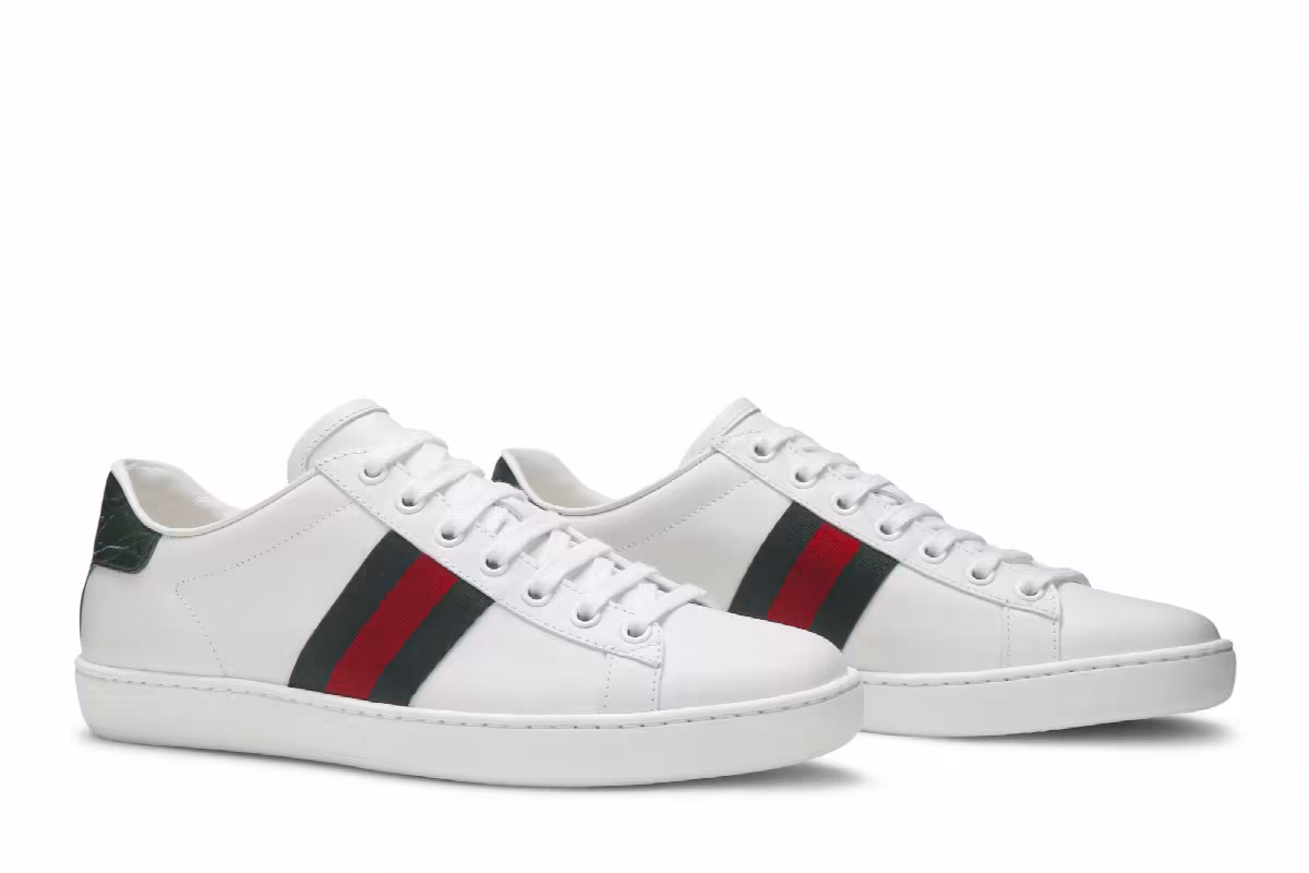Gucci Women's Ace Green Crocodile, view 9