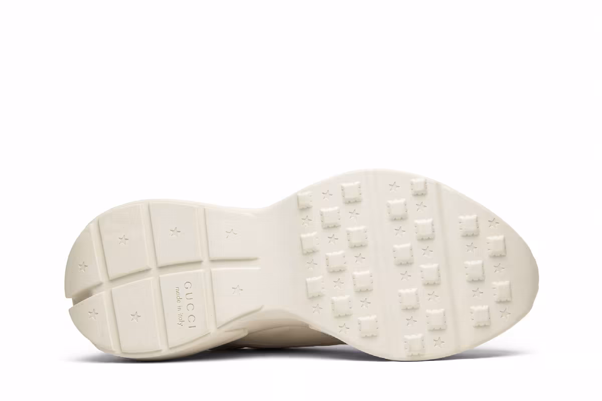 Gucci Rhython Leather Sneaker Logo, view 5
