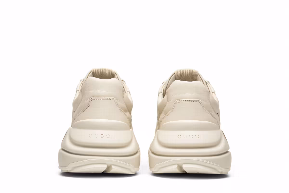 Gucci Rhython Leather Sneaker Logo, view 7