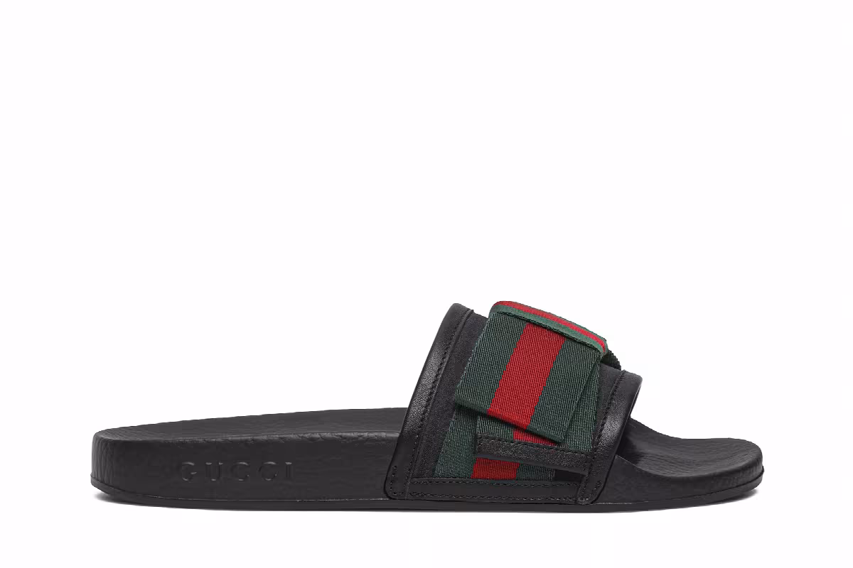 Gucci Women's Satin Slide Web Bow, view 2