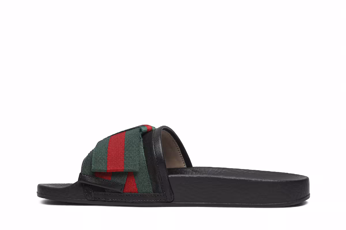 Gucci Women's Satin Slide Web Bow, view 4