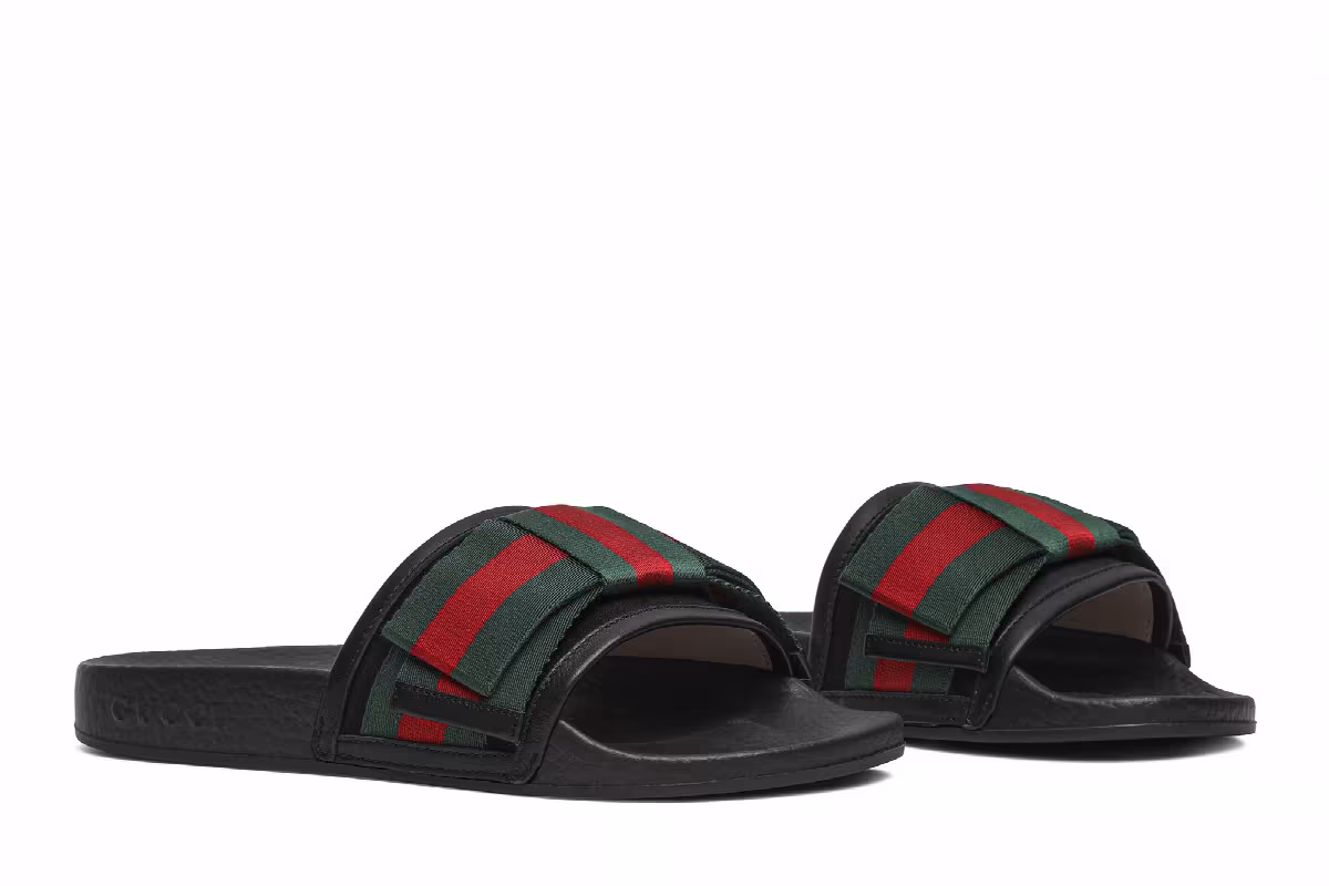 Gucci Women's Satin Slide Web Bow, view 9